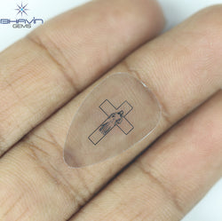 1.24 CT Lab Grown Slice (Cross) Diamond White Color Clarity VS (19.05 MM)