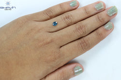 0.44 CT Oval Diamond Natural Diamond Blue Diamond Clarity I3 (5.74 MM)