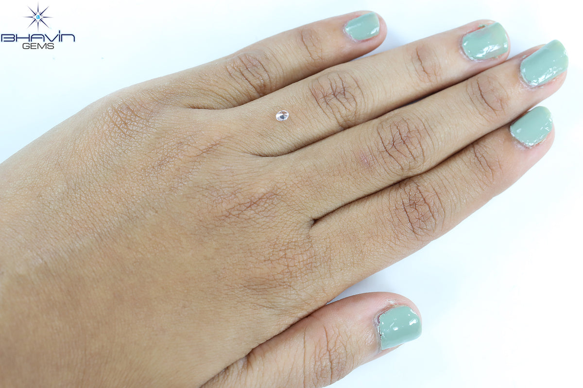 0.09 CT Natural Oval Diamond Pink Color Clarity SI2 (3.31 MM)
