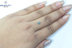 0.49 CT Enhanced Heart Shape Natural Loose Diamond Bluish Green Color SI1 Clarity (4.12 MM)