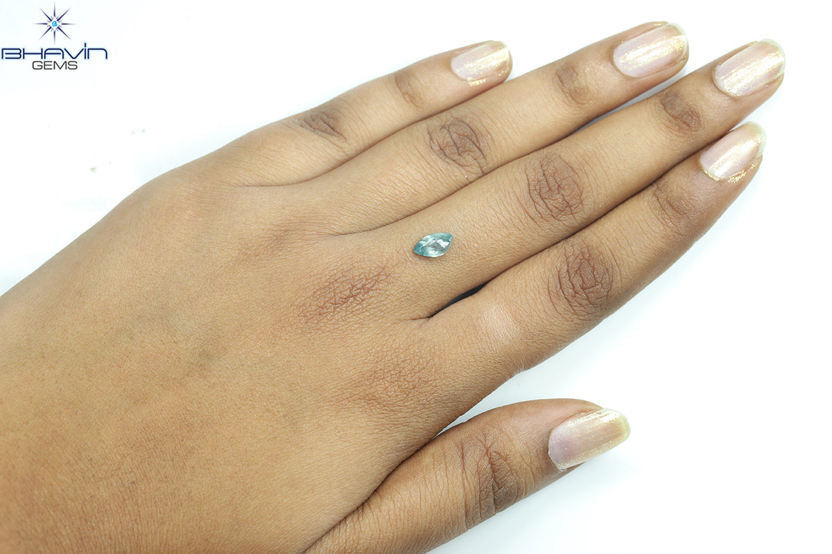1.04 CT Natural Rough Diamond Enhanced Blue Color Clarity VS (8.32 MM)