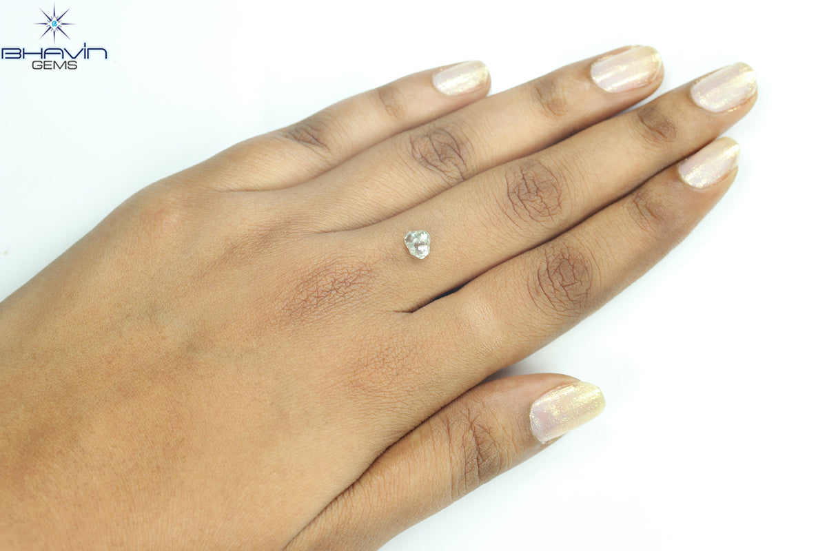 1.29 CT Natural Rough Diamond Green Color Clarity VS (6.33 MM)