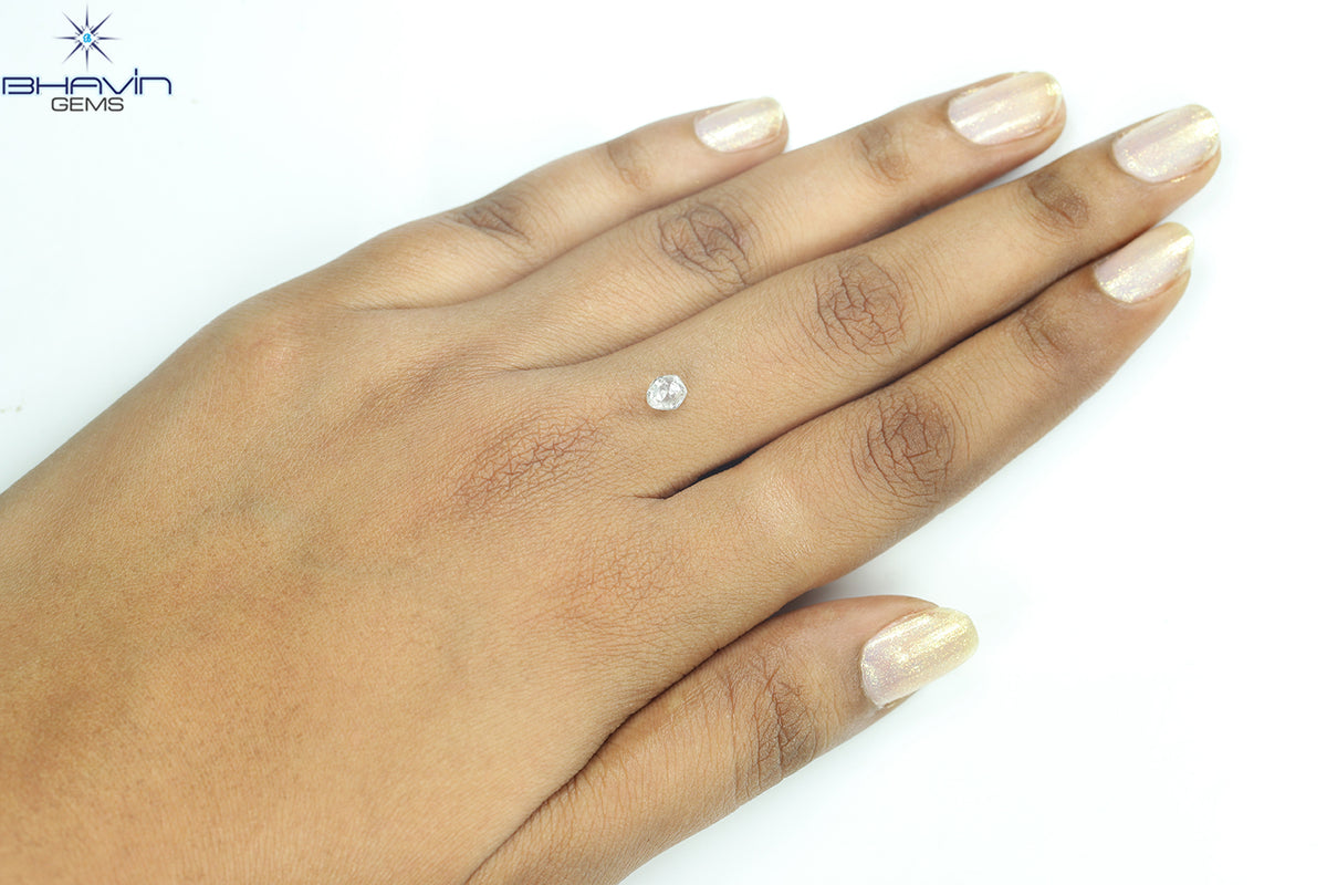 0.91 CT Natural Rough Diamond White Color Clarity SI (5.62 MM)