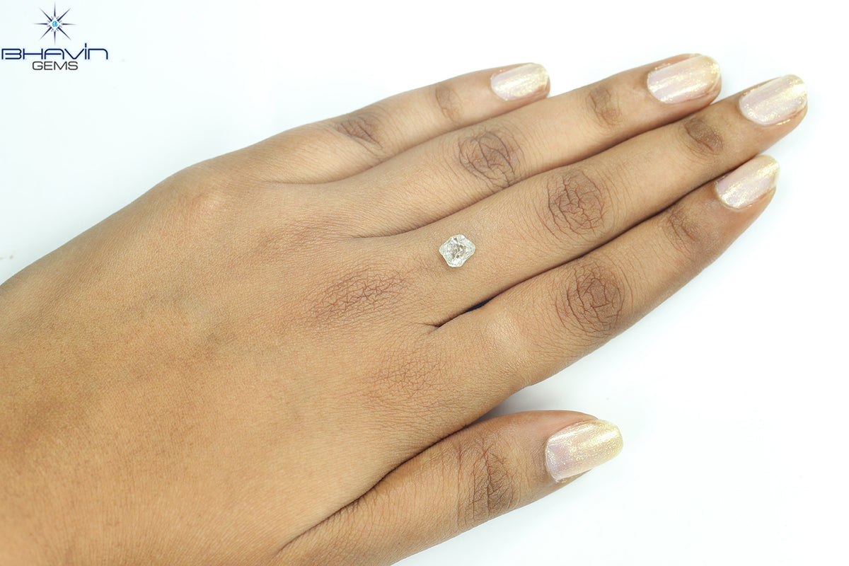 1.55 CT Natural Rough Diamond White Color Clarity VS (7.41 MM)