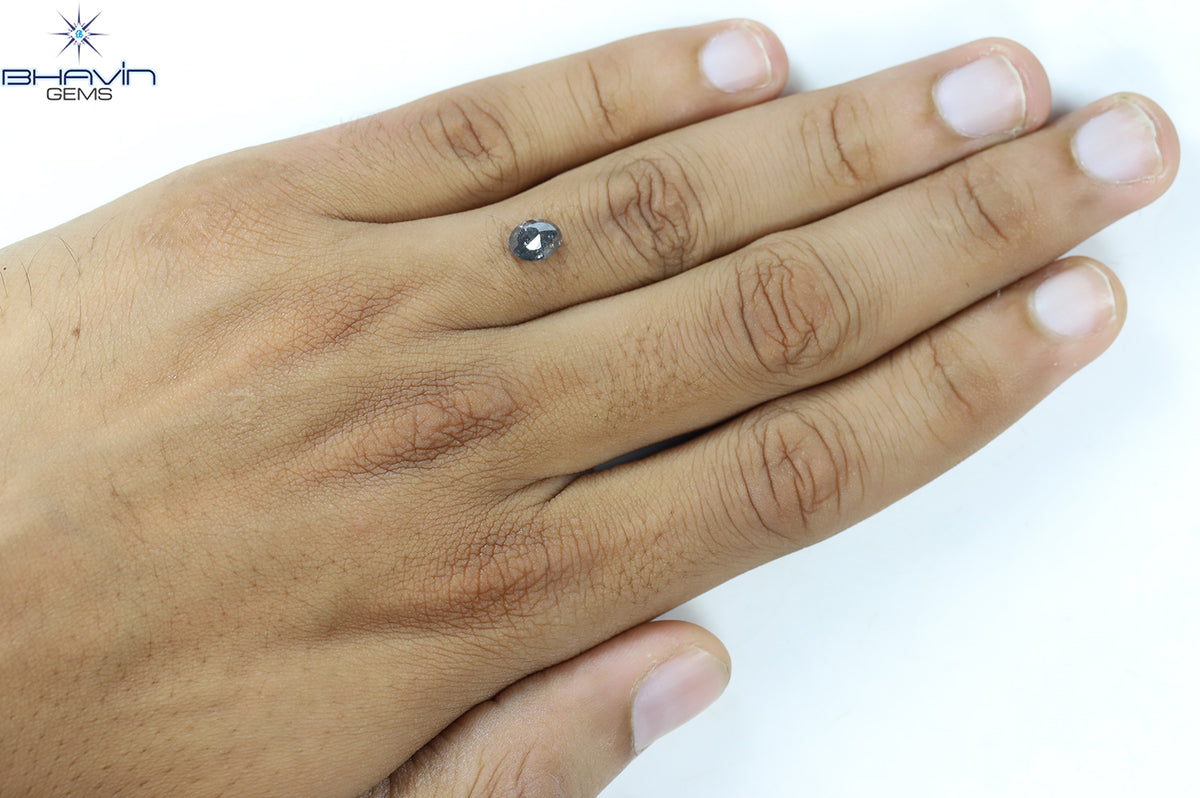 1.25 CT Natural Oval Salt And Papper Diamond I3 Clarity (7.28 MM)