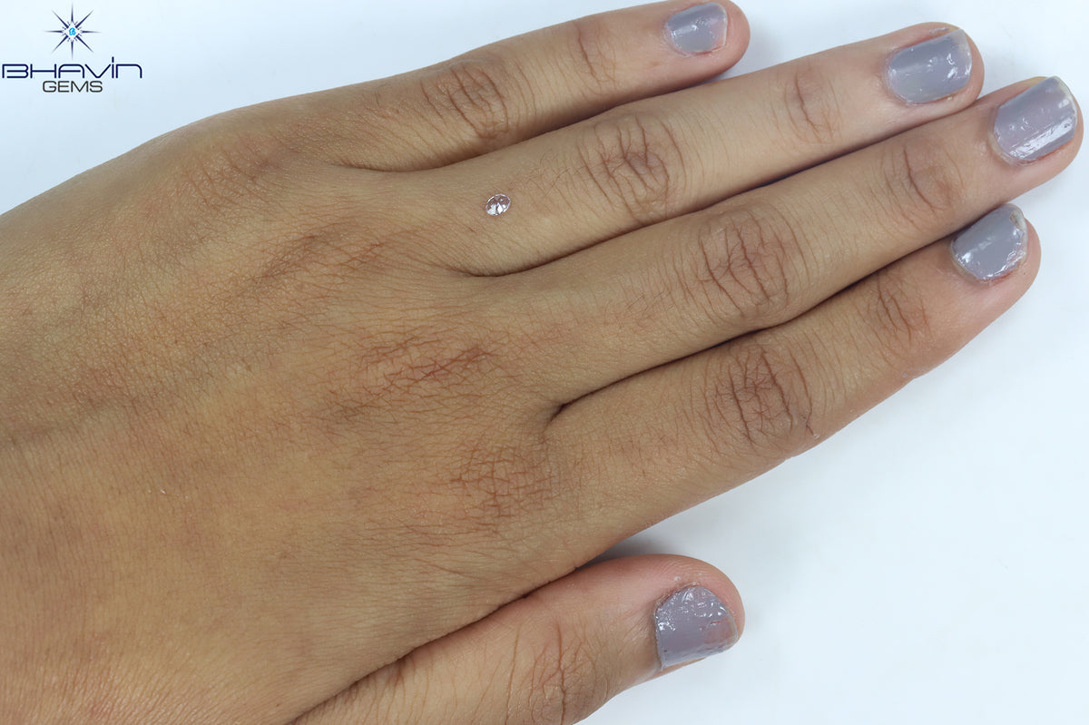 0.08 CT Natural Oval Diamond Pink Color Clarity SI1 (3.32 MM)