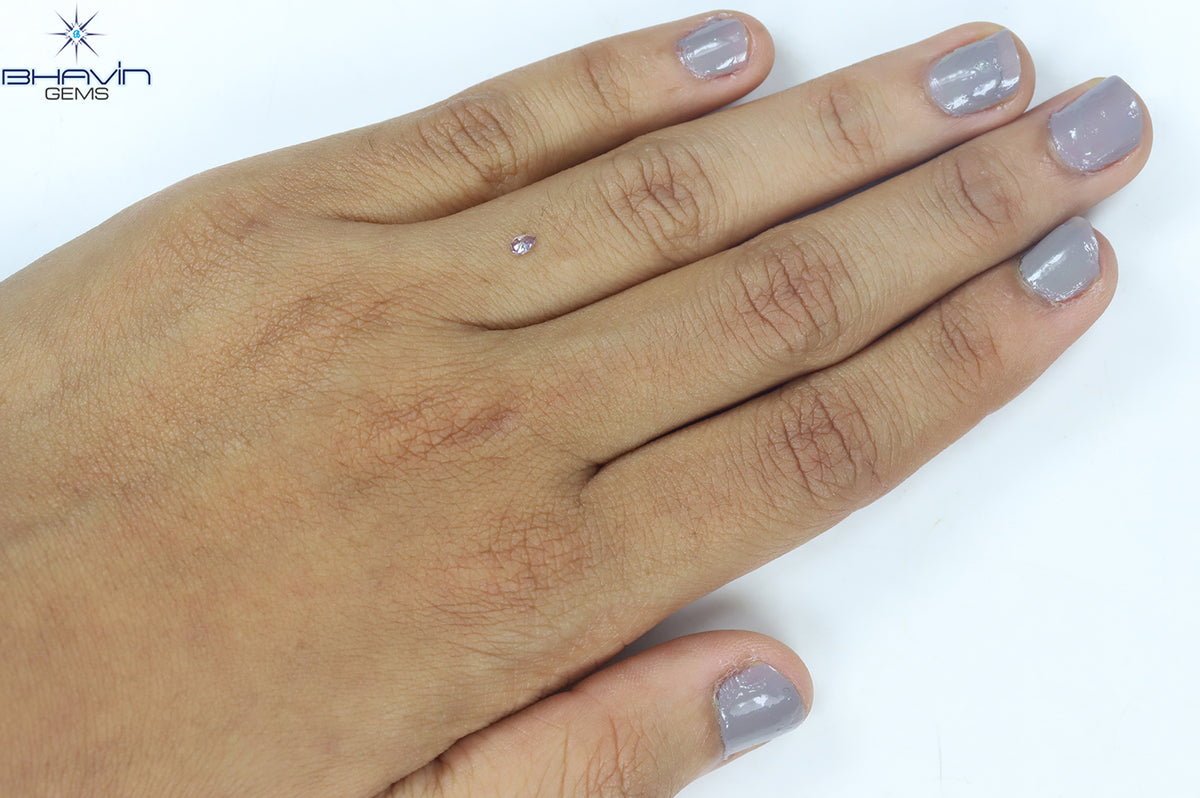 0.09 CT Natural Heart Diamond Pink Color Clarity SI1 (3.35 MM)