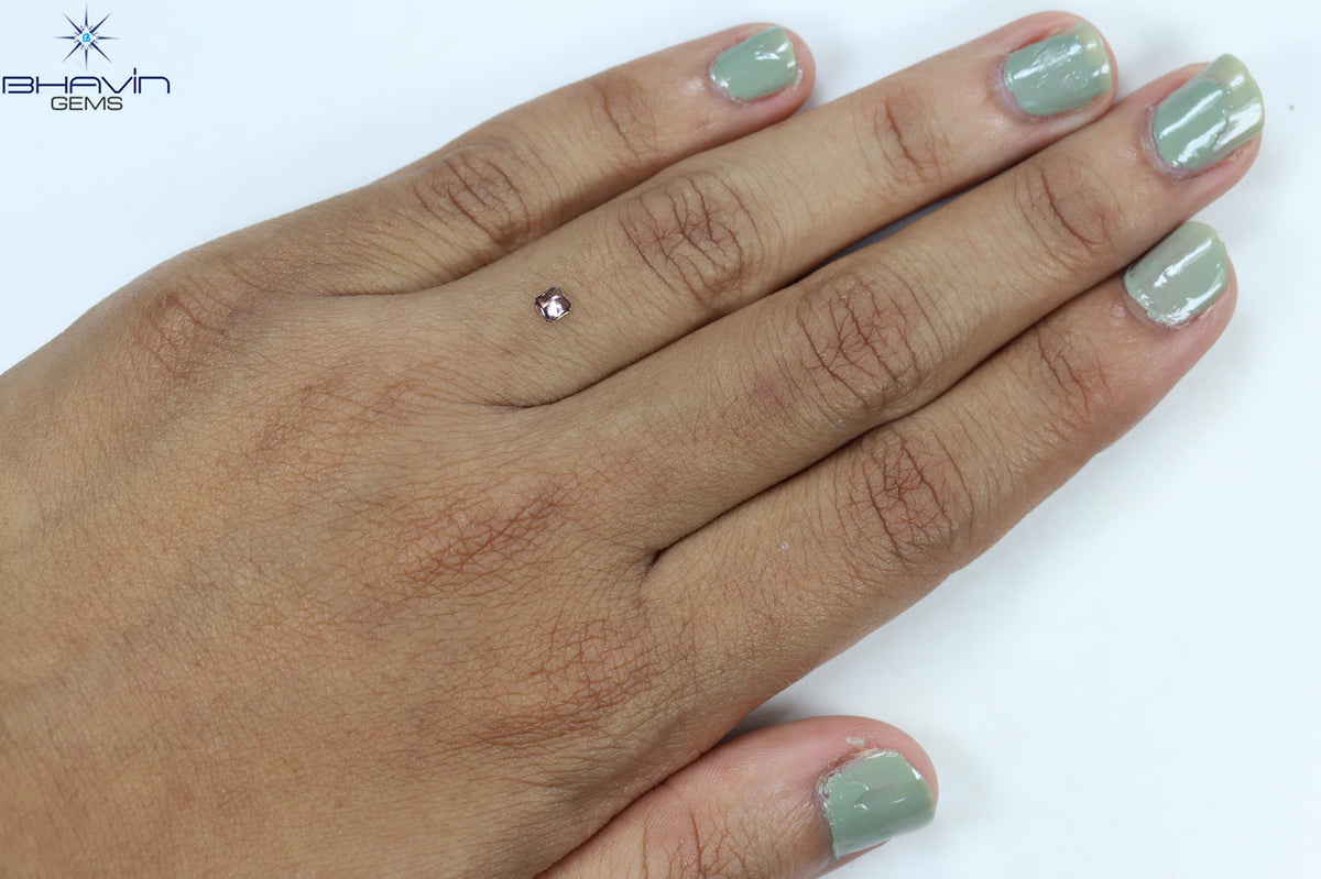 0.17 CT Natural Radiant Diamond Pink Color Clarity I1 (3.08 MM)