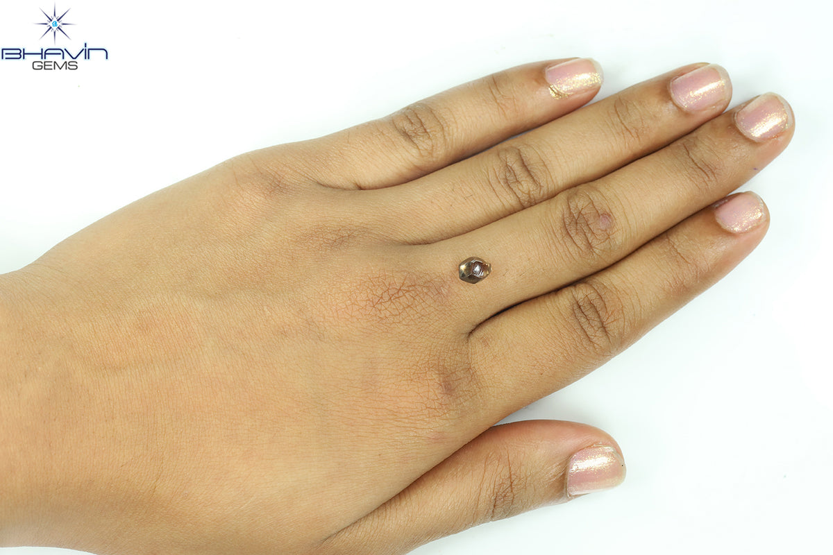 1.75 CT Natural Rough Diamond Dark Brown Color Clarity VS (7.38 MM)