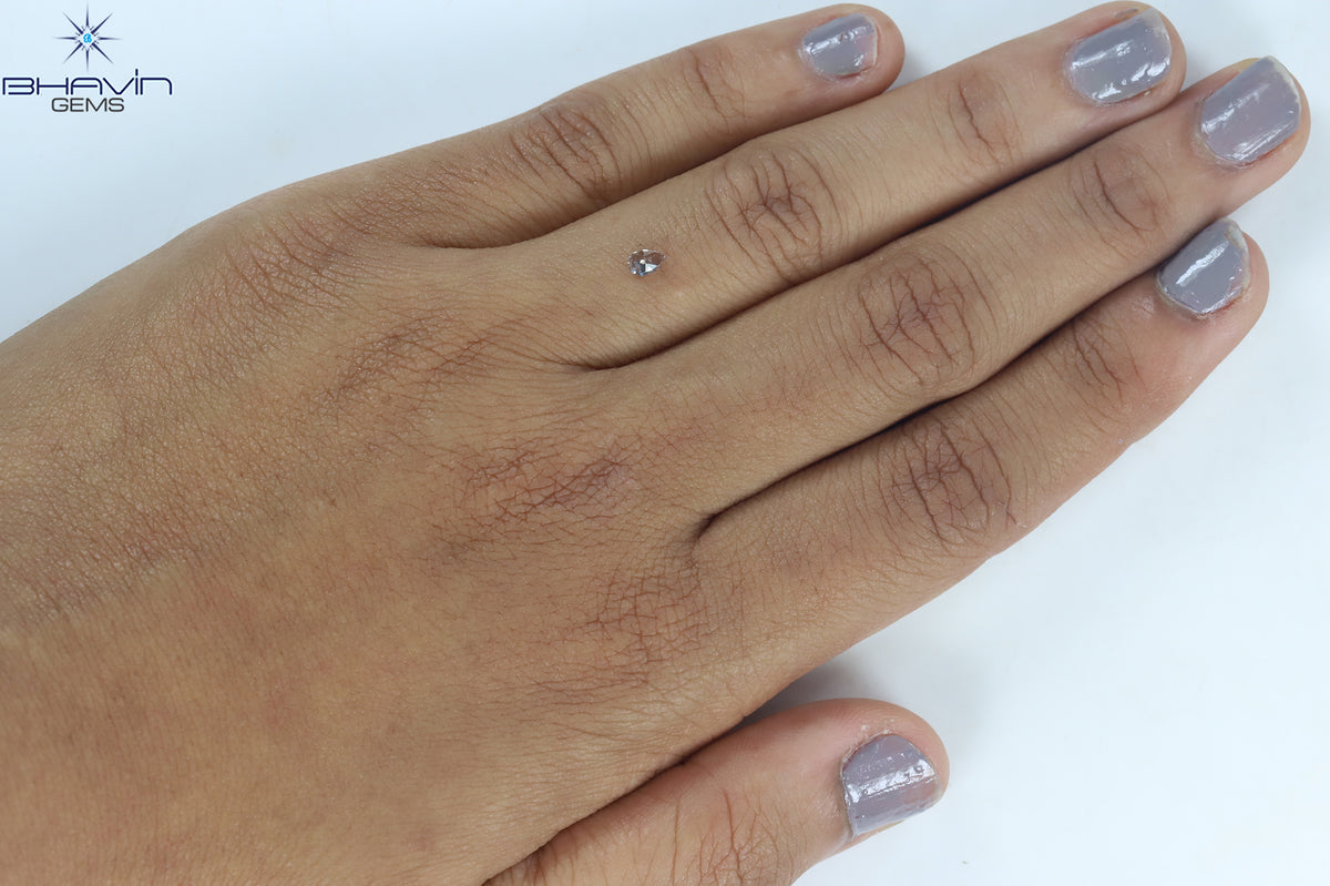 0.13 CT Natural Pear Diamond Pink Color Clarity SI2 (4.05 MM)