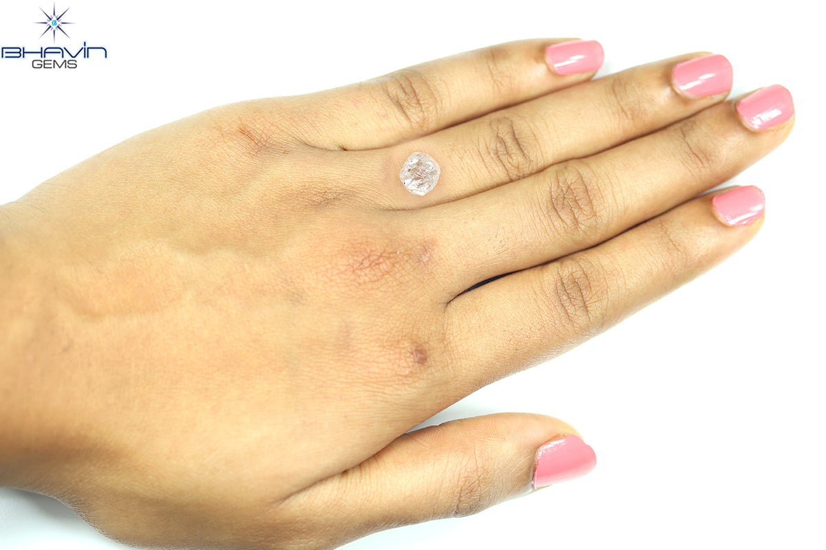 1.33 CT Natural Rough Diamond Pink Color Clarity SI (5.91 MM)