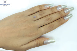 0.74 CT Radiant Diamond Natural Pink Color I3 Clarity (4.93 MM)