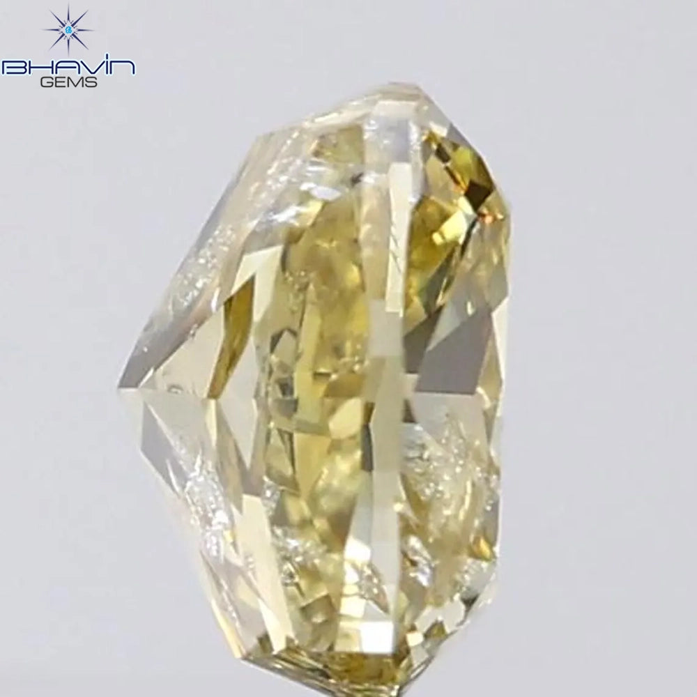 1.02 CT Cushion Shape Natural Diamond Orange Color I2 Clarity (5.73 MM)