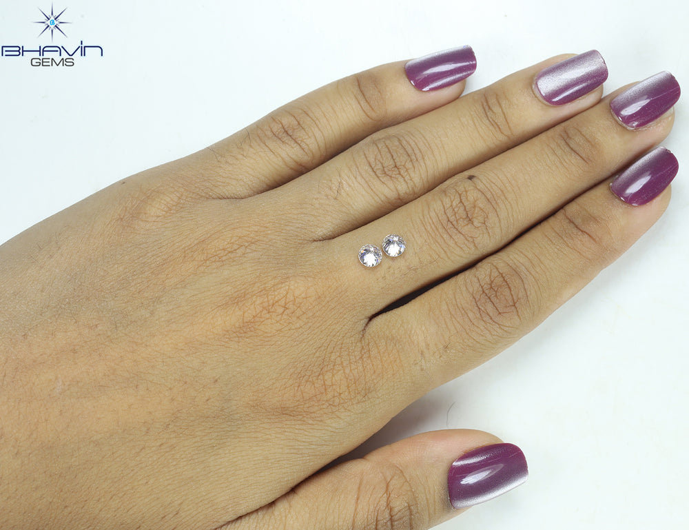 1.00 CT Round Portuguese Pair Diamond White Color VS1 Clarity (4.85 MM)