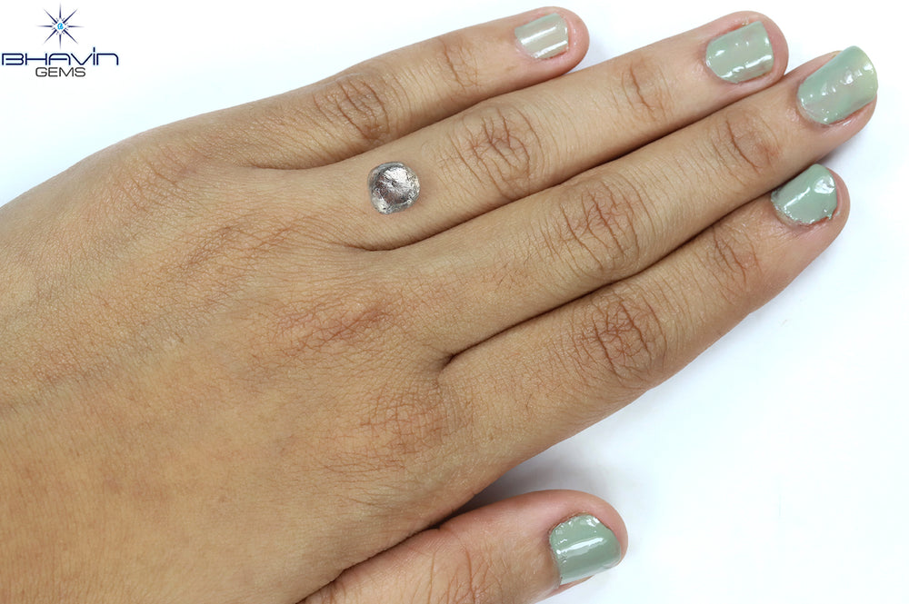 3.03 CT Rough Shape Natural Diamond Salt And Pepper Color (8.10 MM)