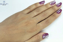 0.10 CT Oval Shape Natural Diamond Pink Color VS2 Clarity (3.45 MM)