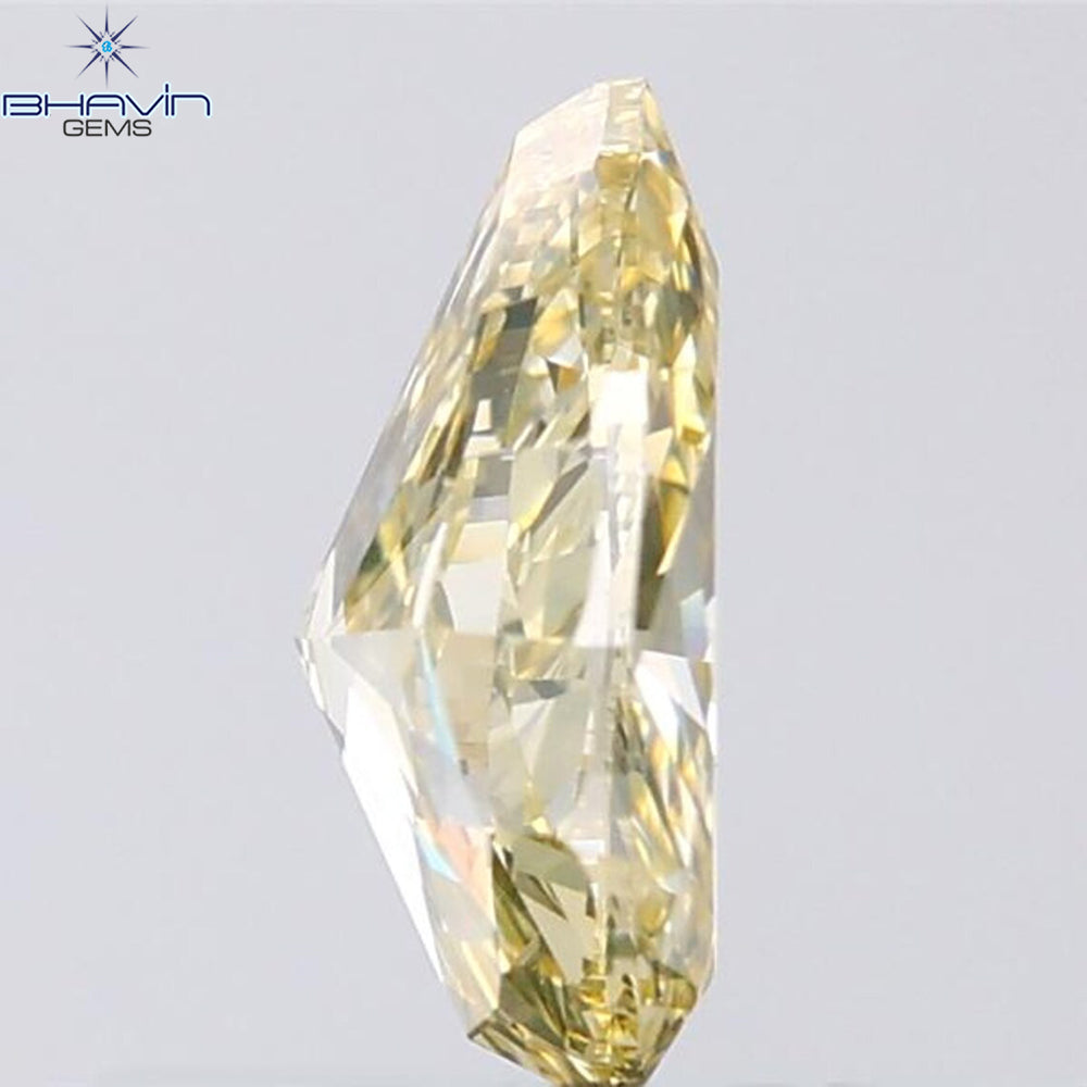 1.05 CT Pear Shape Natural Diamond Orange Yellow Color VS1 Clarity (8.17 MM)