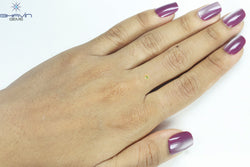 0.18 CT ラウンド ローズ カット シェイプ 天然ダイヤモンド ピンク色 I2 クラリティ (3.86 MM)