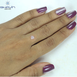 0.52 CT Rough Shape Natural Diamond Pink Color (5.12 MM)