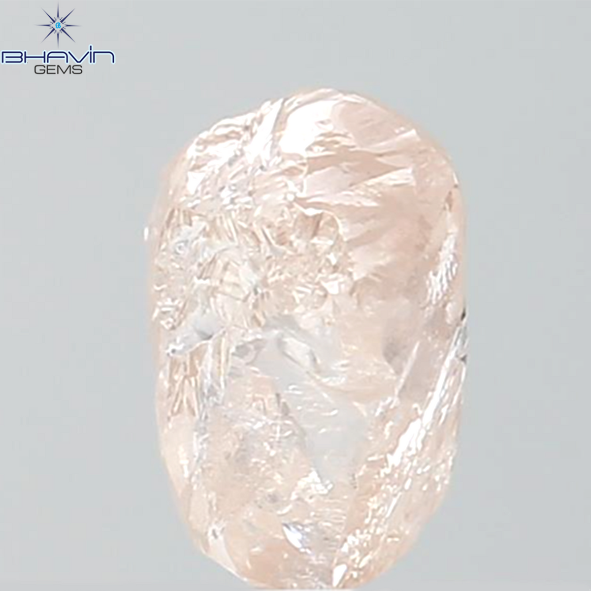 0.82 CT Natural Rough Diamond Pink Color Clarity VS (5.96 MM)