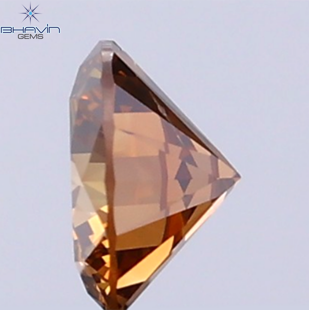 0.24 CT Natural Round Diamond Cognac Color Clarity SI (4.05 MM)