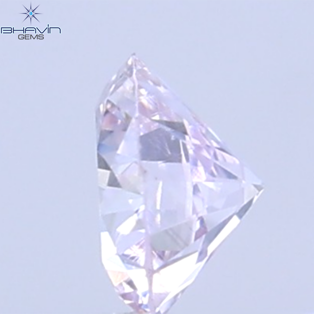 0.06 CT Natural Round Diamond Pink Color Clarity SI (2.4 MM)