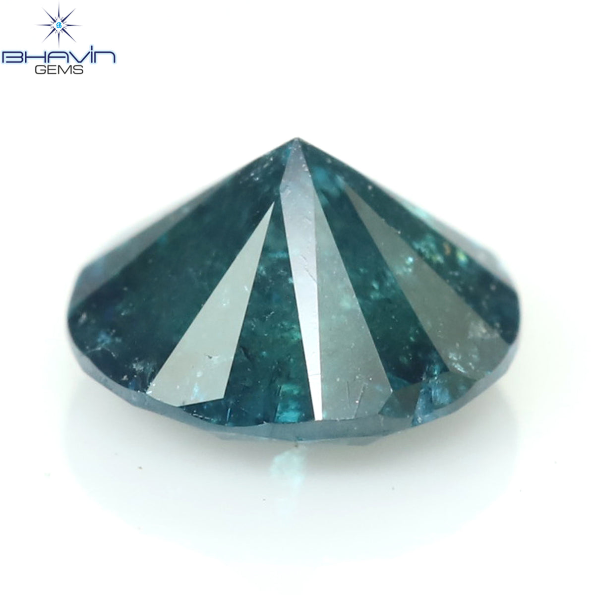 0.42 CT Natural Round Brilliant Cut Diamond Enhanced Blue Color Clarity I3 (4.75 MM)