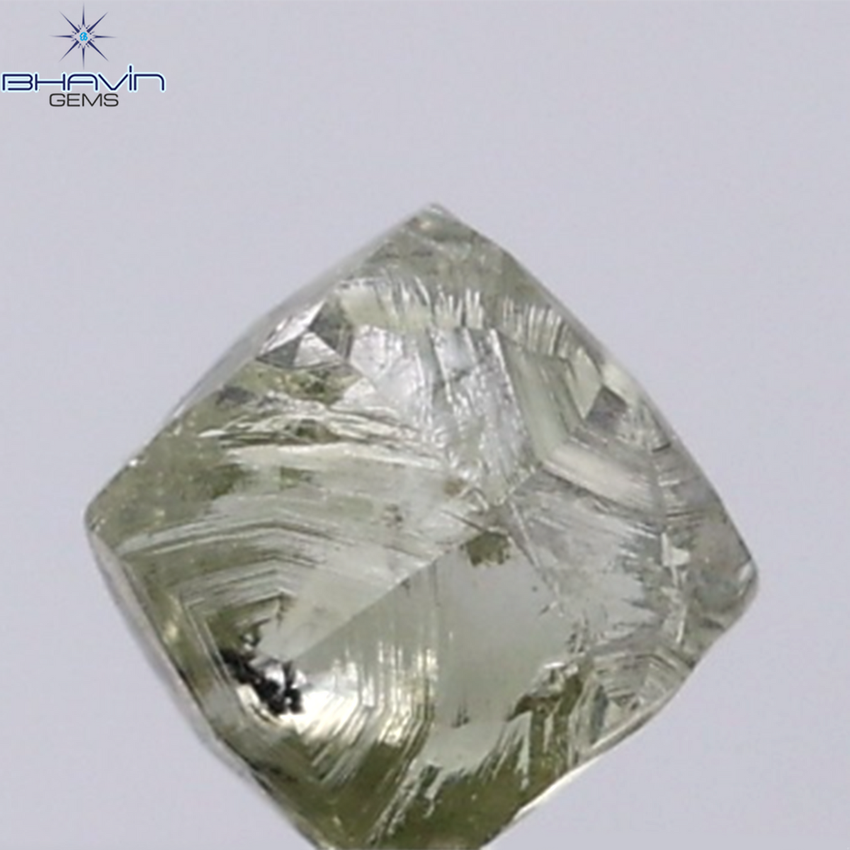 1.21 CT Natural Rough Diamond Green Color Clarity VS (6.14 MM)