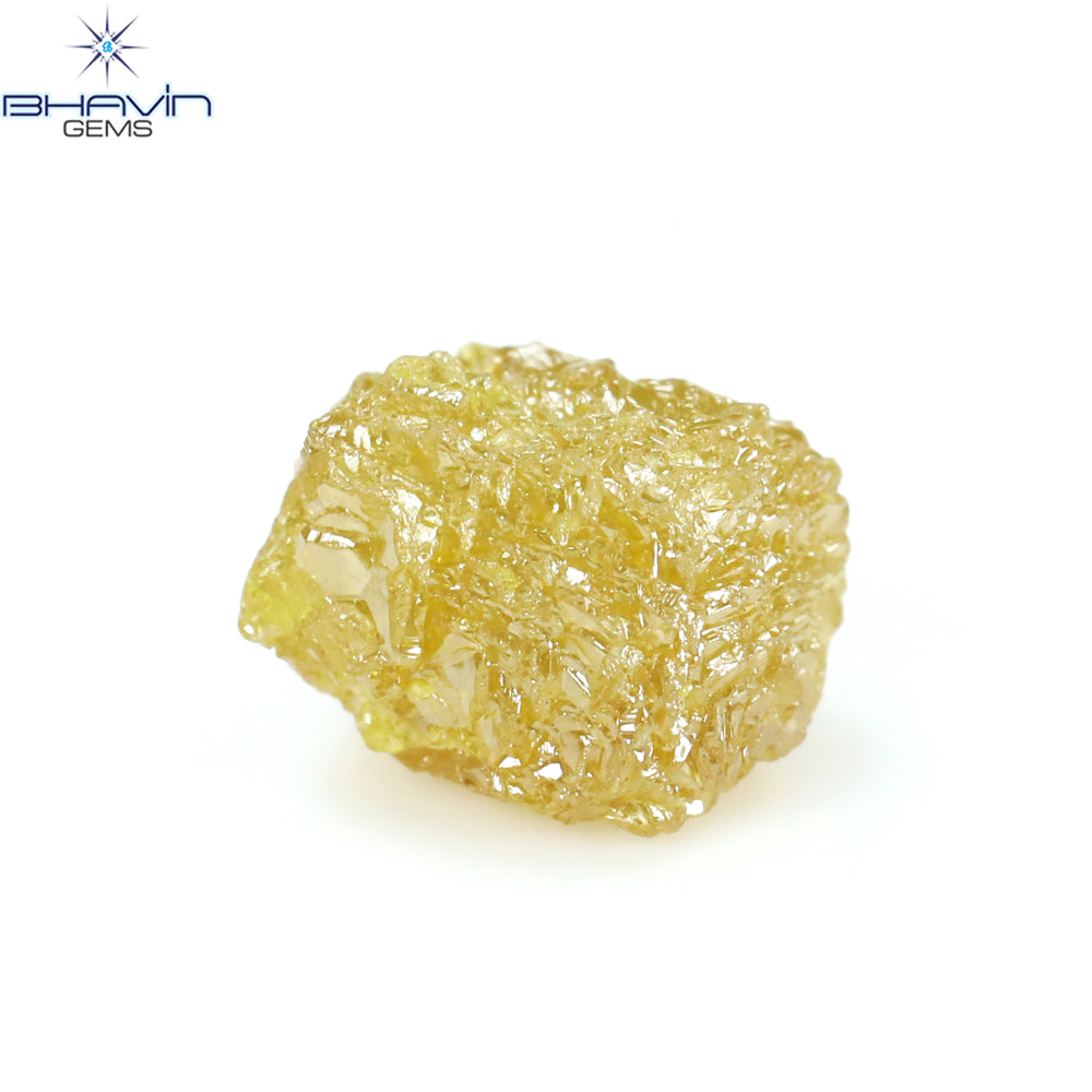 2.16 CT Rough Shape Natural Diamond Yellow Color I3 Clarity (6.90 MM)