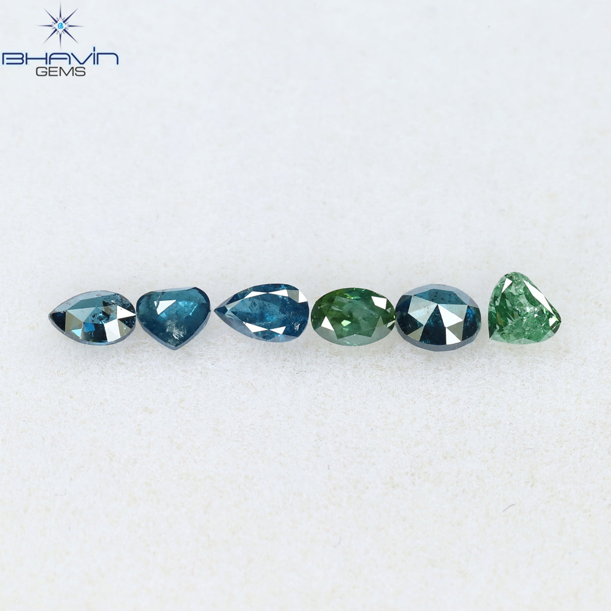 0.49 CT/6 PCS ミックスダイヤモンド 天然ダイヤモンド ミックスダイヤモンド I2 クラリティ (3.85 MM)