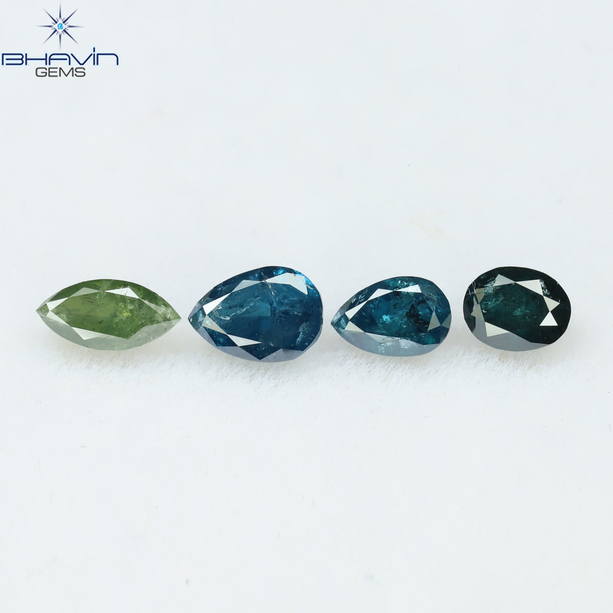 0.67 CT/4 Pcs Natural Mix Shape Diamond Enhanced Mix Color Clarity I3 (5.03 MM)