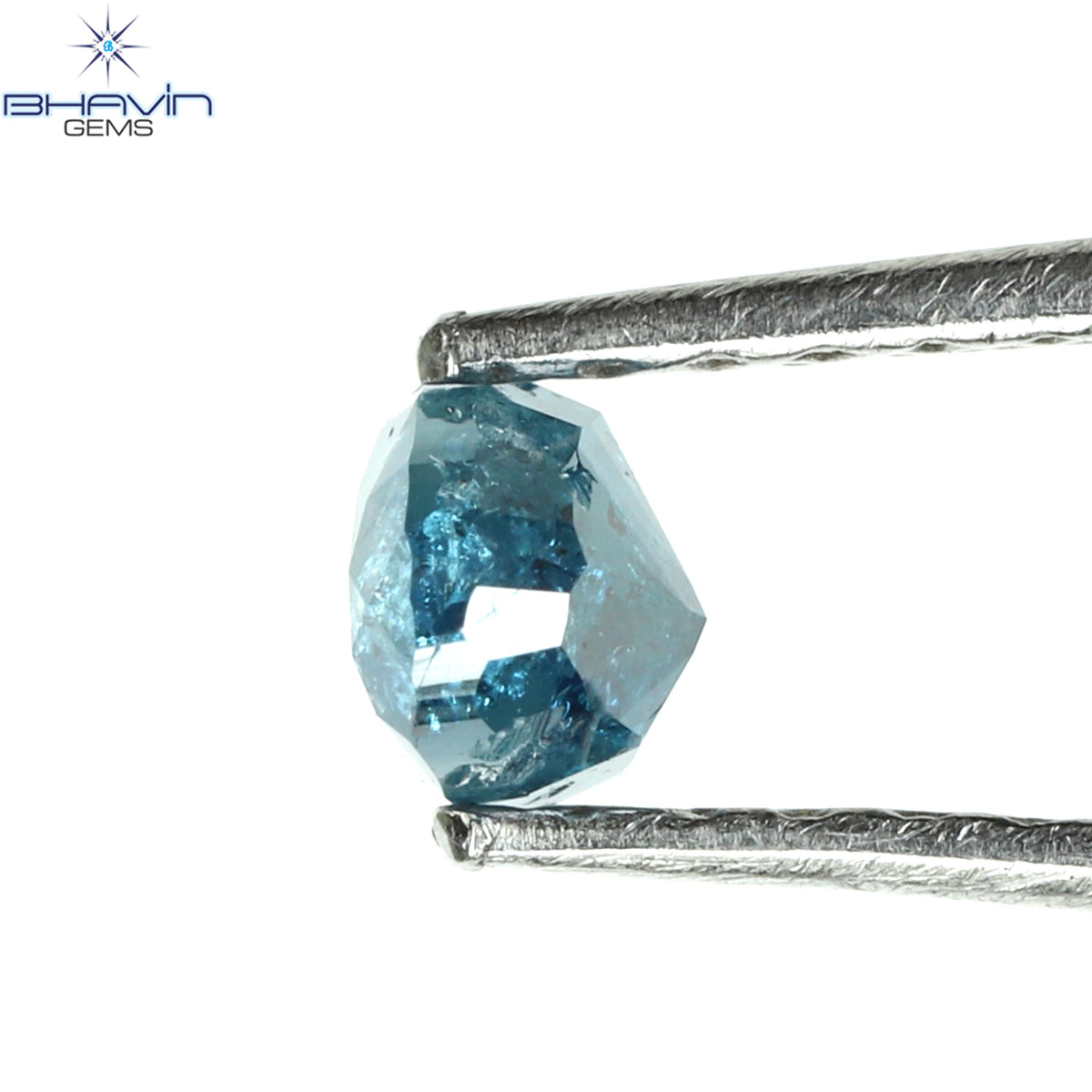 0.34 CT Natural Heart Diamond Enhanced Blue Color Clarity I3 (4.31 MM)