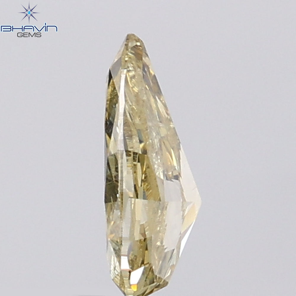 1.01 CT Pear Diamond Natural Green (Chameleon) Color I1 Clarity (8.75 MM)