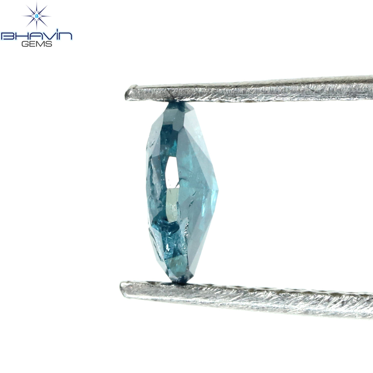 0.44 CT Natural Oval Diamond Enhanced Blue Color Clarity I3 (5.74 MM)
