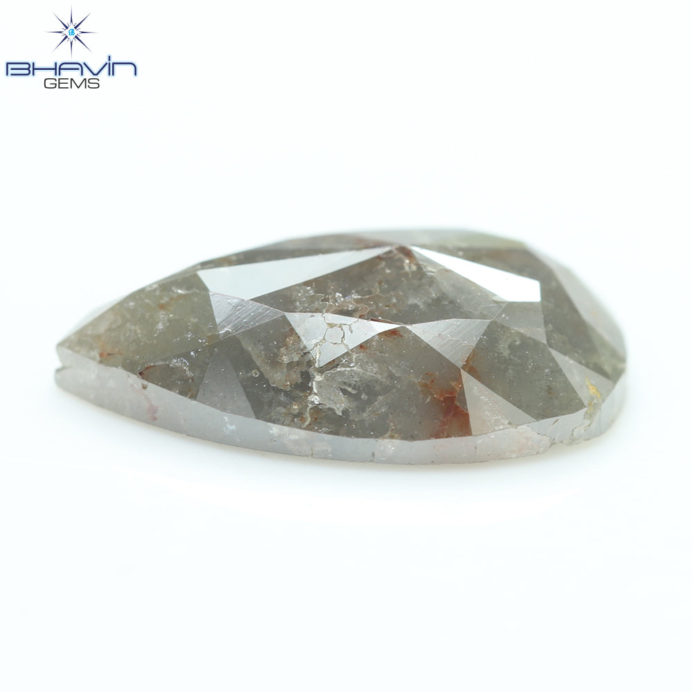 2.78 CT ペアシェイプ 天然ルースダイヤモンド ソルト＆ペッパーカラー I3 クラリティ (12.68 MM)