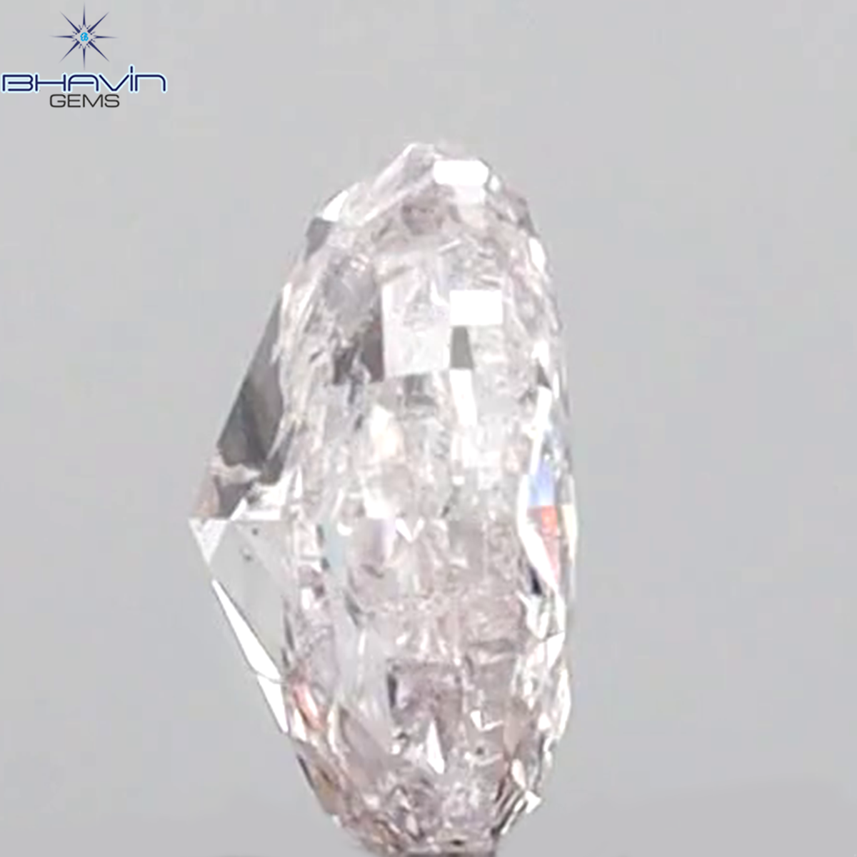 0.24 CT Natural Oval Diamond Pink Color Clarity SI2 (4.33 MM)