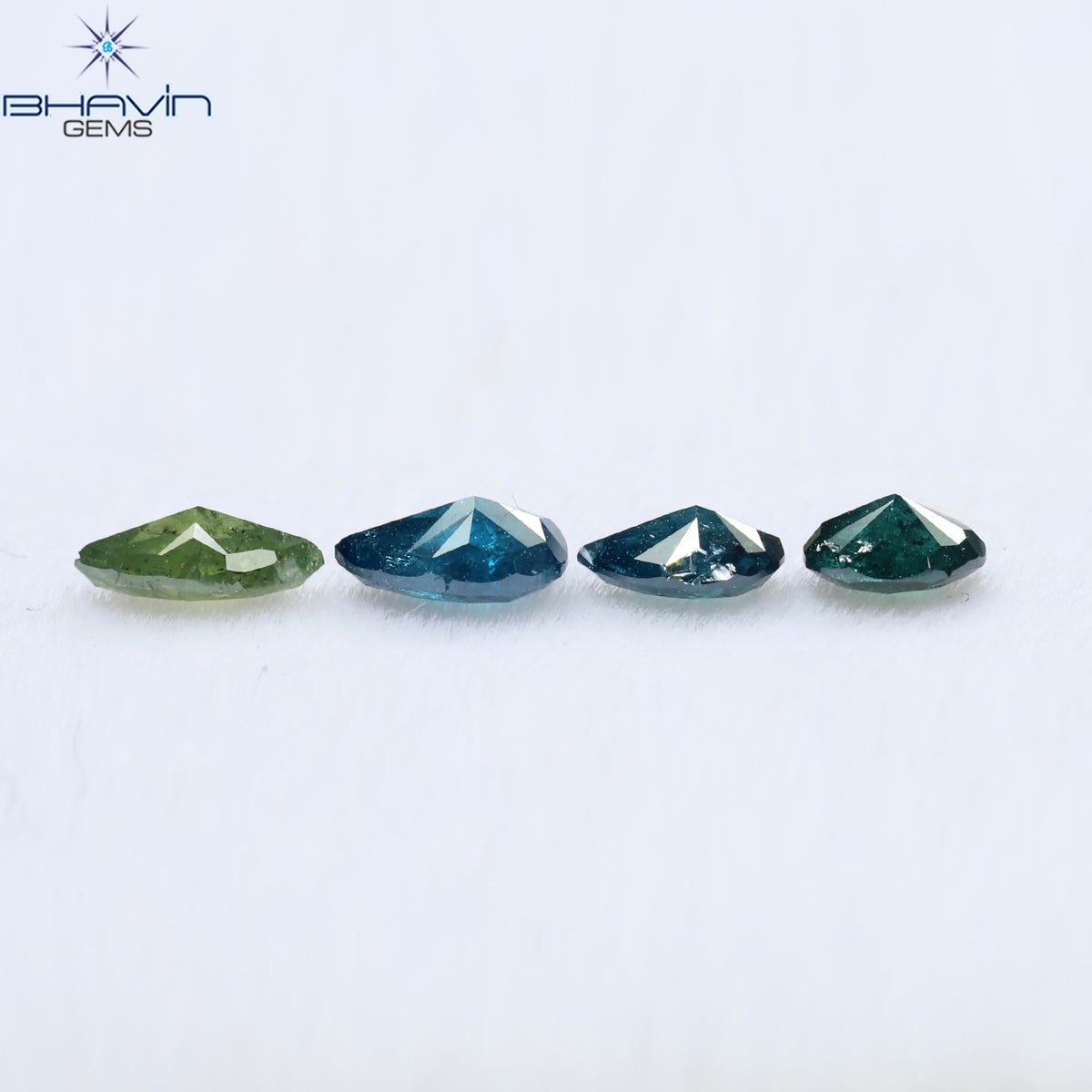 0.67 CT/4 Pcs Natural Mix Shape Diamond Enhanced Mix Color Clarity I3 (5.03 MM)