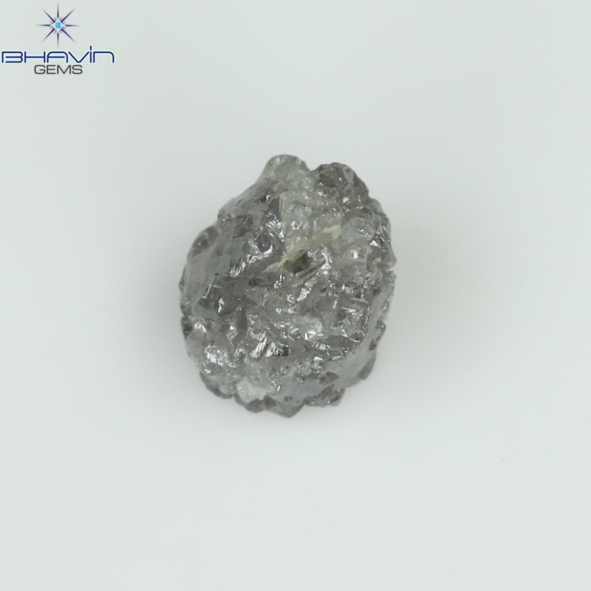 0.96 CT Natural Rough Diamond Gray Color Clarity I3 (5.90 MM)