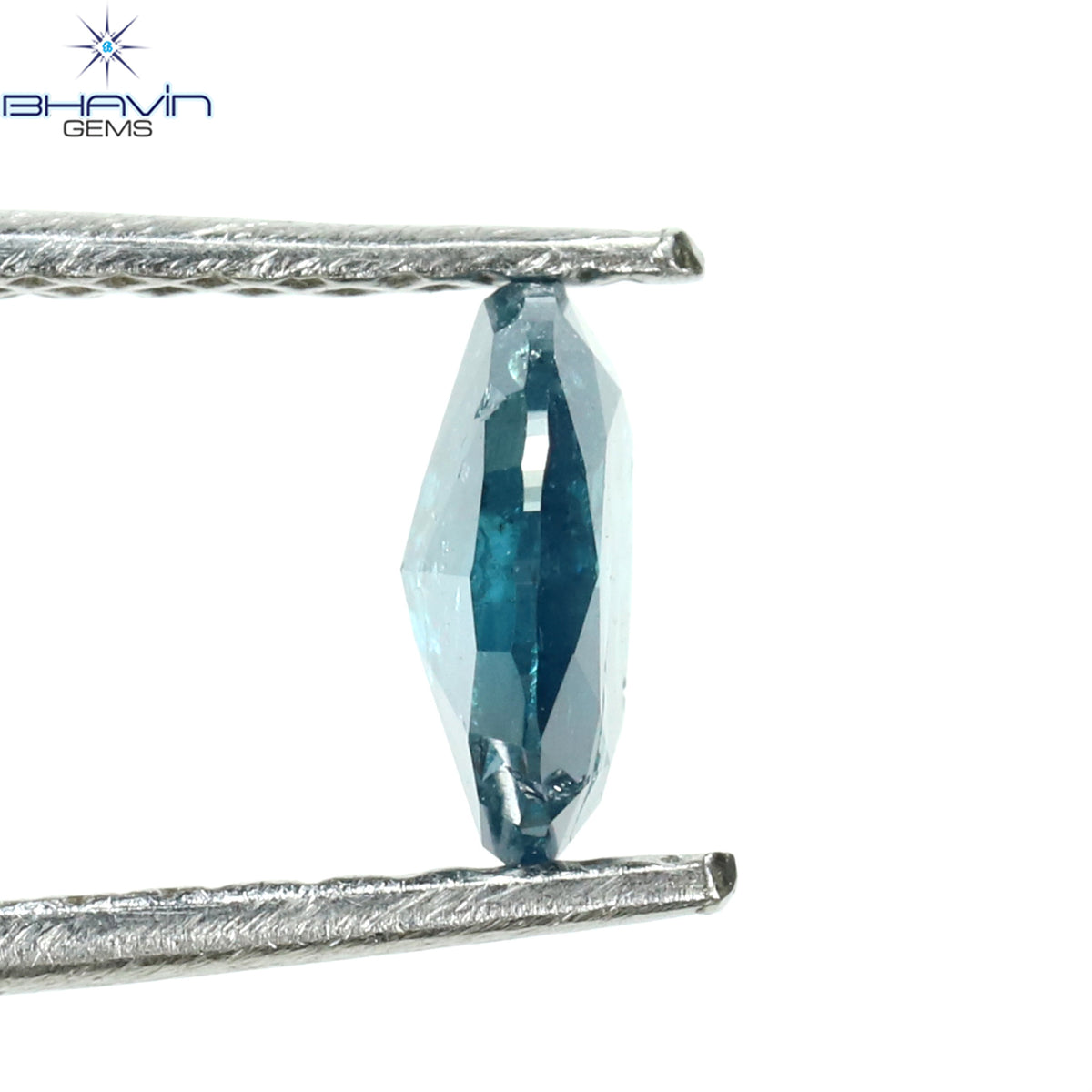 0.44 CT Natural Oval Diamond Enhanced Blue Color Clarity I3 (5.74 MM)