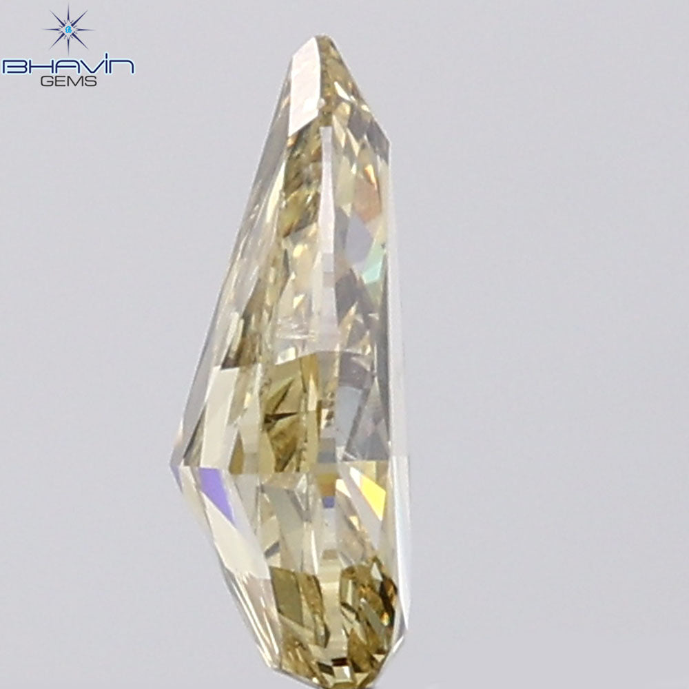 1.01 CT Pear Diamond Natural Green (Chameleon) Color I1 Clarity (8.75 MM)