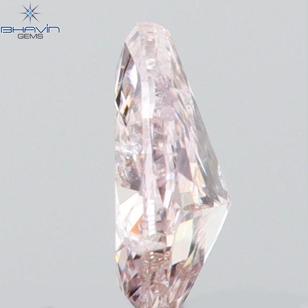 0.08 CT ペアシェイプ ナチュラル ダイヤモンド ピンク色 VS1 クラリティ (3.45 MM)
