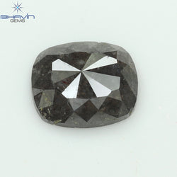 0.83 CT Cushion Shape Natural Diamond Salt And Pepper Color I3 Clarity (6.58 MM)