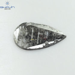 0.69 CT Pear Slice Shape Natural Diamond Salt And Pepper Color I3 Clarity (10.85 MM)