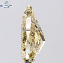 3.00 CT Pear Shape Natural Diamond Yellow Color VVS Clarity (11.30 MM)