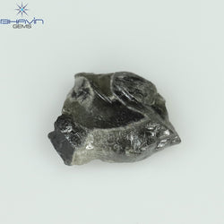 0.80 CT Rough Shape Natural Diamond Black Color I3 Clarity (7.75 MM)