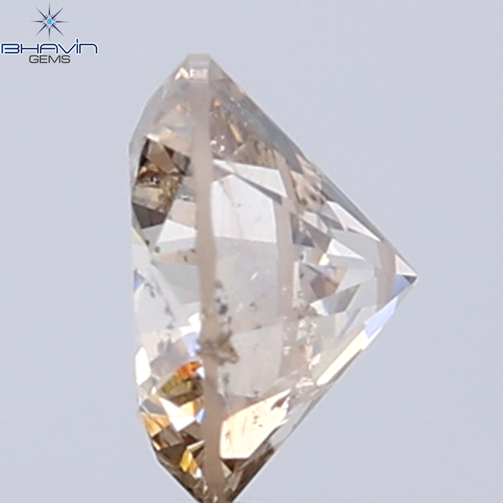 0.51 CT Natural Round Diamond Brown Color Clarity I1 (5.09 MM)