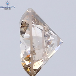0.51 CT Natural Round Diamond Brown Color Clarity I1 (5.09 MM)