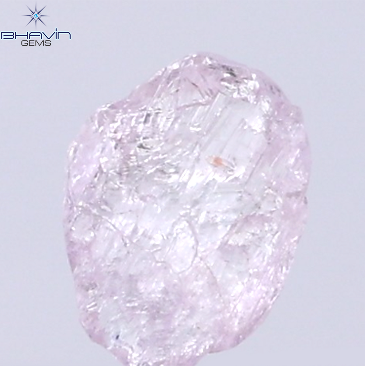 0.40 CT Natural Rough Diamond Pink Color Clarity SI (5.48 MM)