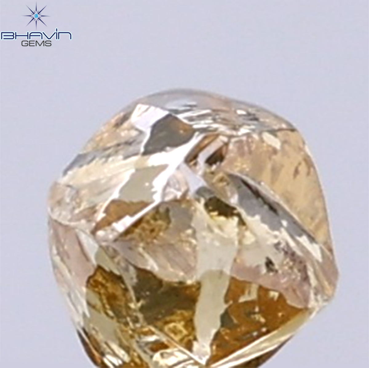 0.37 CT Natural Rough Diamond Brown Yellow Color Clarity VS1 (3.95 MM)