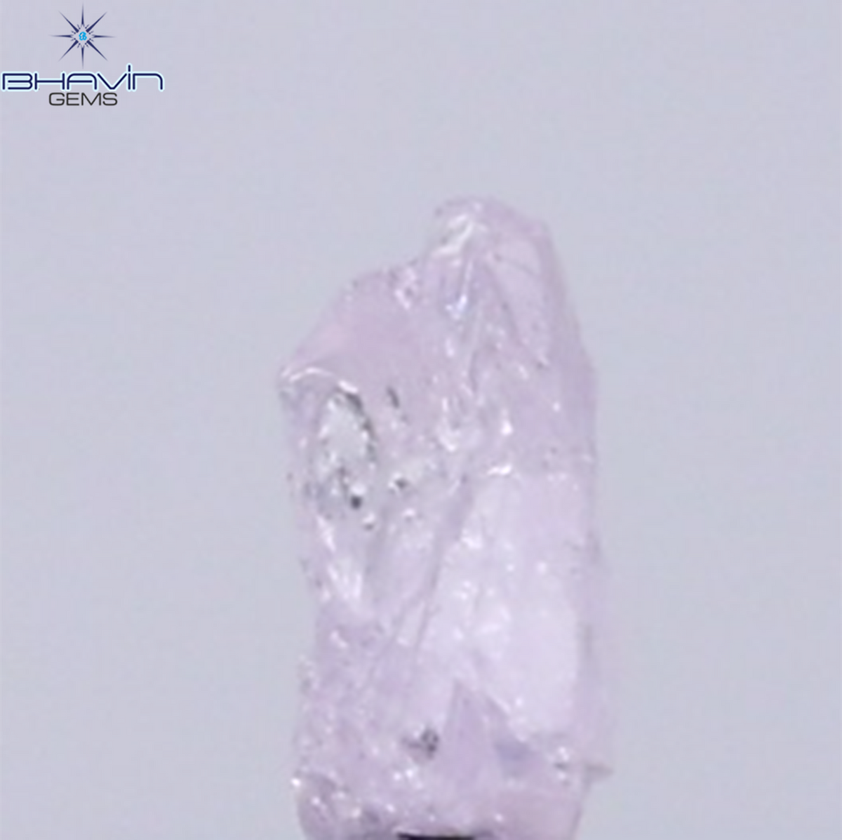 0.11 CT Natural Rough Diamond Pink Color Clarity VS (3.41 MM)